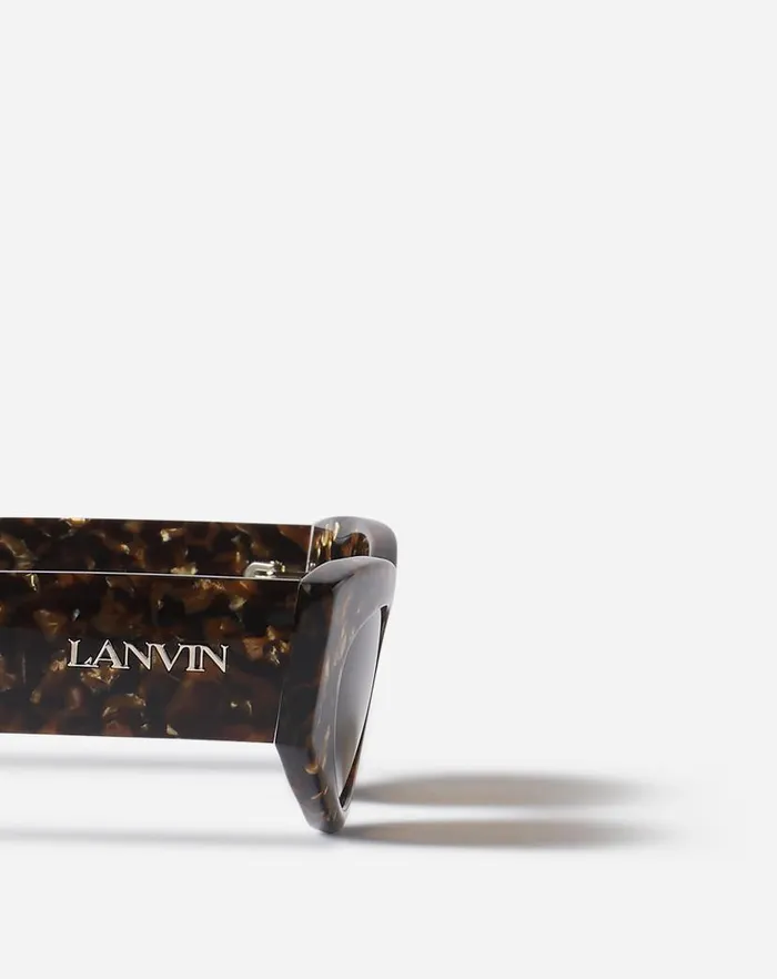 Women Lanvin Sunglasses Lanvin Logo Sunglasses Goldbrown