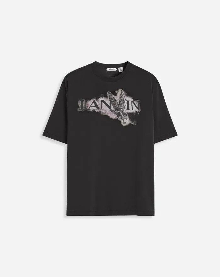 Women Lanvin TShirts and Sweatshirts Lanvin X Future Classic Eagle Print Tshirt Black