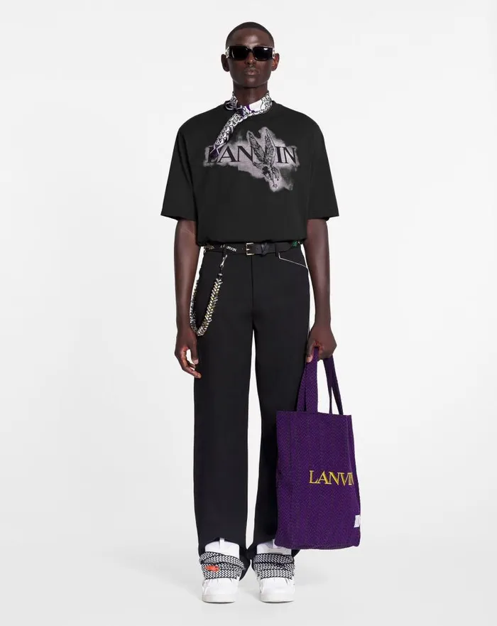 Women Lanvin TShirts and Sweatshirts Lanvin X Future Classic Eagle Print Tshirt Black Women Lanvin TShirts and Sweatshirts Lanvin X Future Classic Eagle Print Tshirt Black