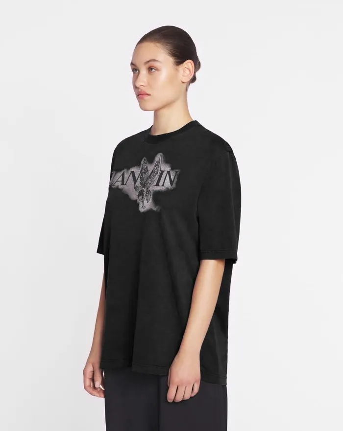 Women Lanvin TShirts and Sweatshirts Lanvin X Future Classic Eagle Print Tshirt Black Women Lanvin TShirts and Sweatshirts Lanvin X Future Classic Eagle Print Tshirt Black