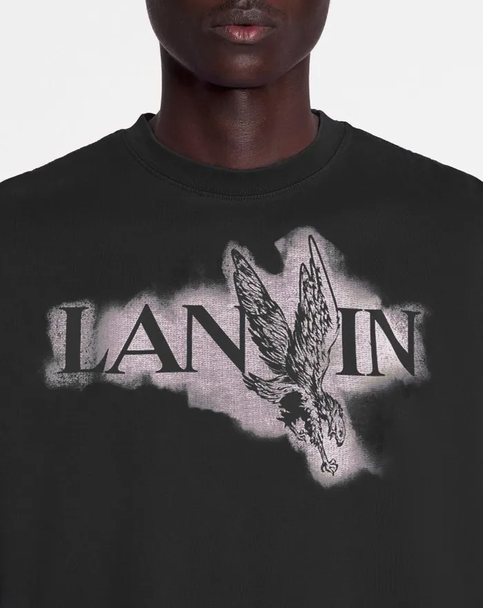 Women Lanvin TShirts and Sweatshirts Lanvin X Future Classic Eagle Print Tshirt Black Women Lanvin TShirts and Sweatshirts Lanvin X Future Classic Eagle Print Tshirt Black