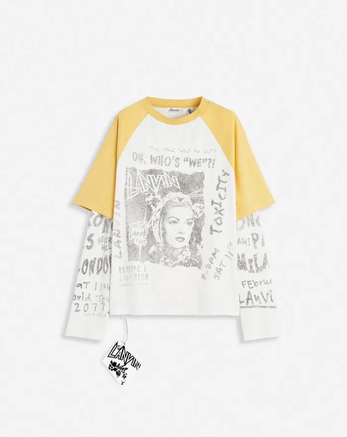 Women Lanvin TShirts and Sweatshirts Lanvin X Future Longsleeved Print Tshirt Corn