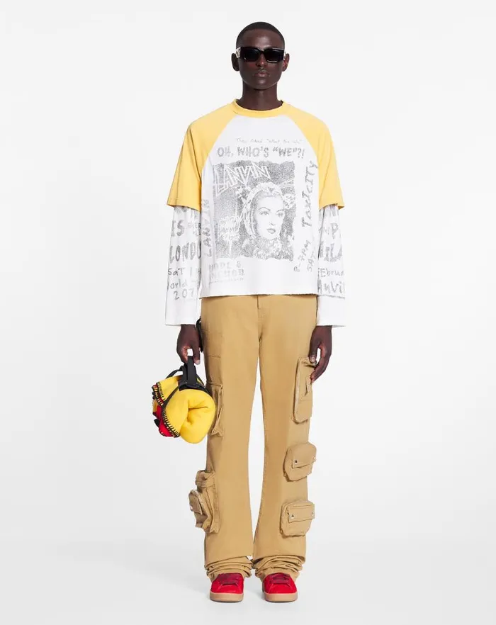 Women Lanvin TShirts and Sweatshirts Lanvin X Future Longsleeved Print Tshirt Corn