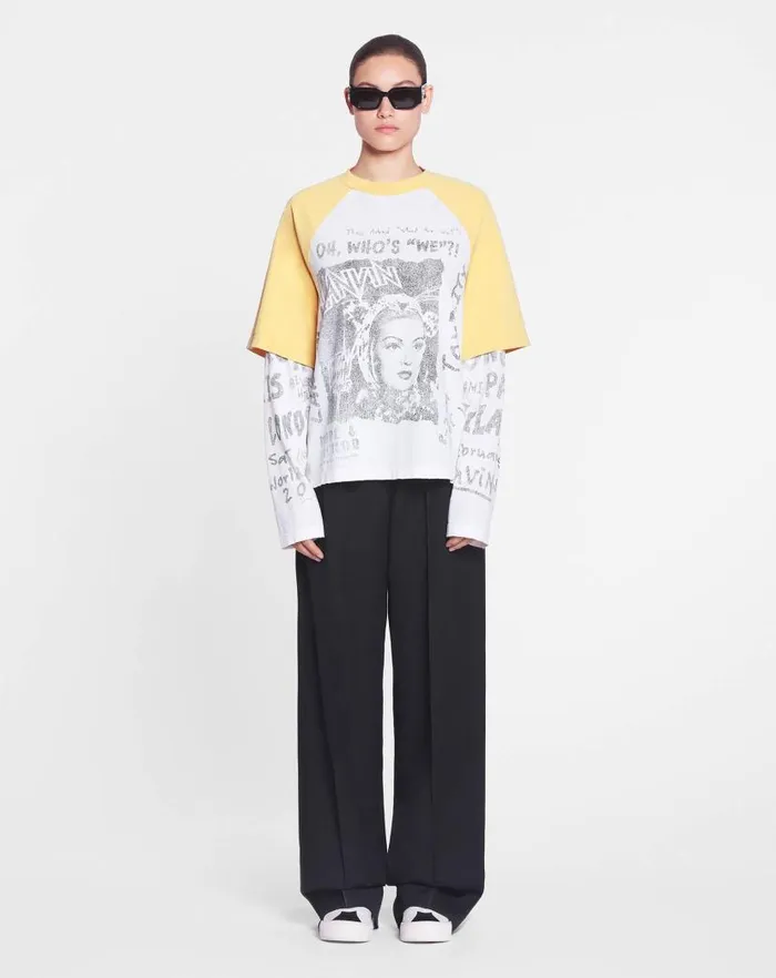 Women Lanvin TShirts and Sweatshirts Lanvin X Future Longsleeved Print Tshirt Corn