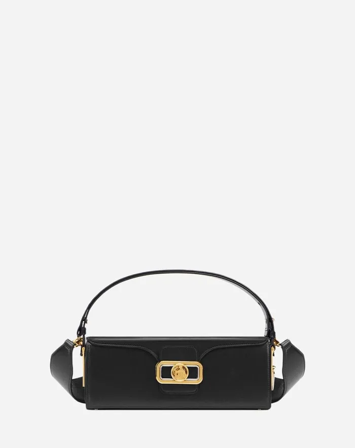 Women Lanvin Tote Bags and Top Handle Bags Medium Pencil Leather Bag Black