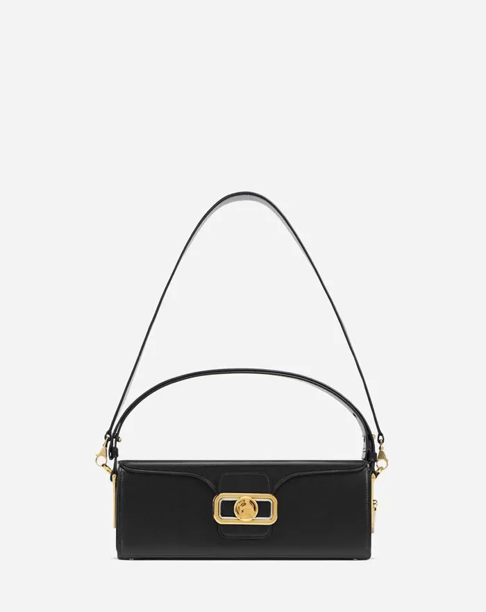 Women Lanvin Tote Bags and Top Handle Bags Medium Pencil Leather Bag Black
