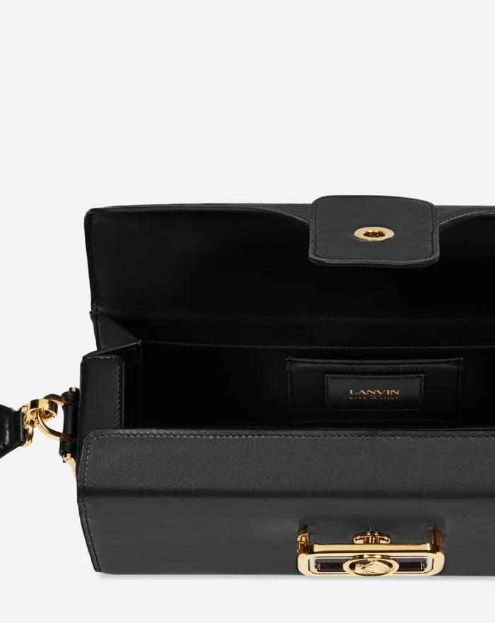Women Lanvin Tote Bags and Top Handle Bags Medium Pencil Leather Bag Black