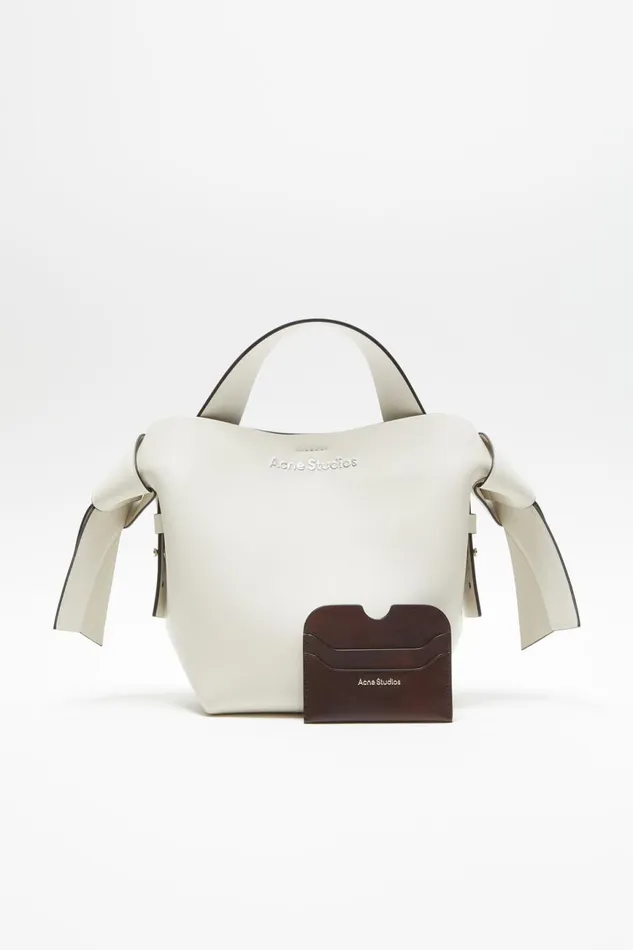 Women Leather Card Holder Dark Brown Acne Studios Small Leather Goods