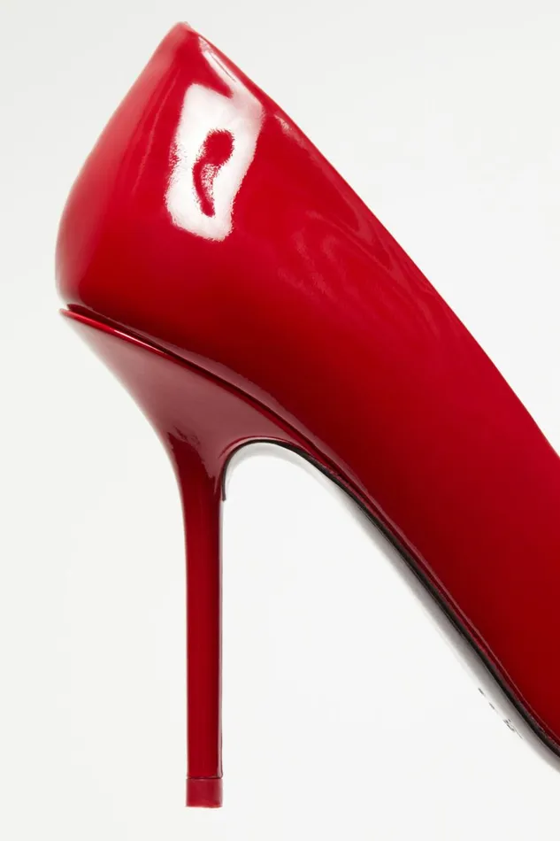Women Leather Heel Pump Red Acne Studios Shoes