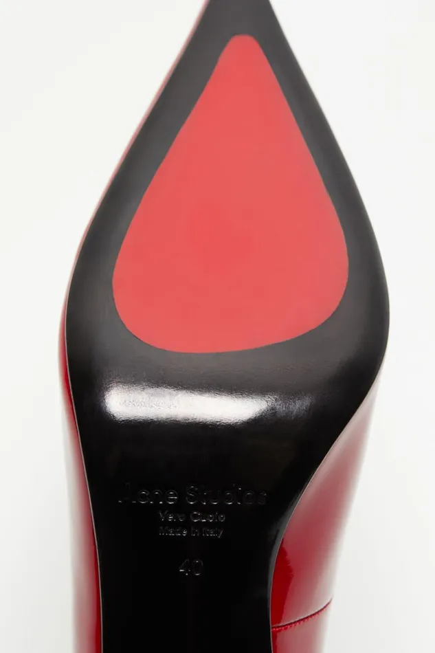 Women Leather Heel Pump Red Acne Studios Shoes