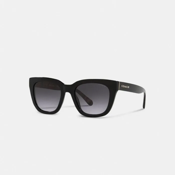 Women Legacy Stripe Square Sunglasses Black Coach Eyewear