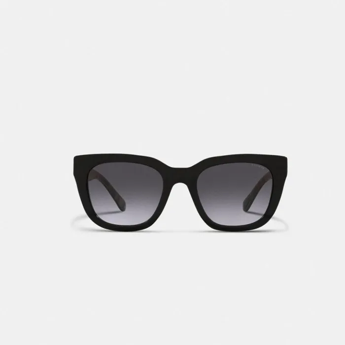 Women Legacy Stripe Square Sunglasses Black Coach Eyewear