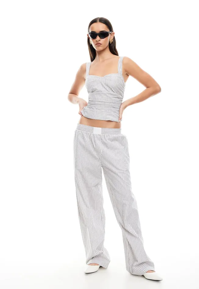 Women Lioness Fashion Bottoms COBAIN PANT Ivory Multi Stripe Women Lioness Fashion Bottoms COBAIN PANT Ivory Multi Stripe