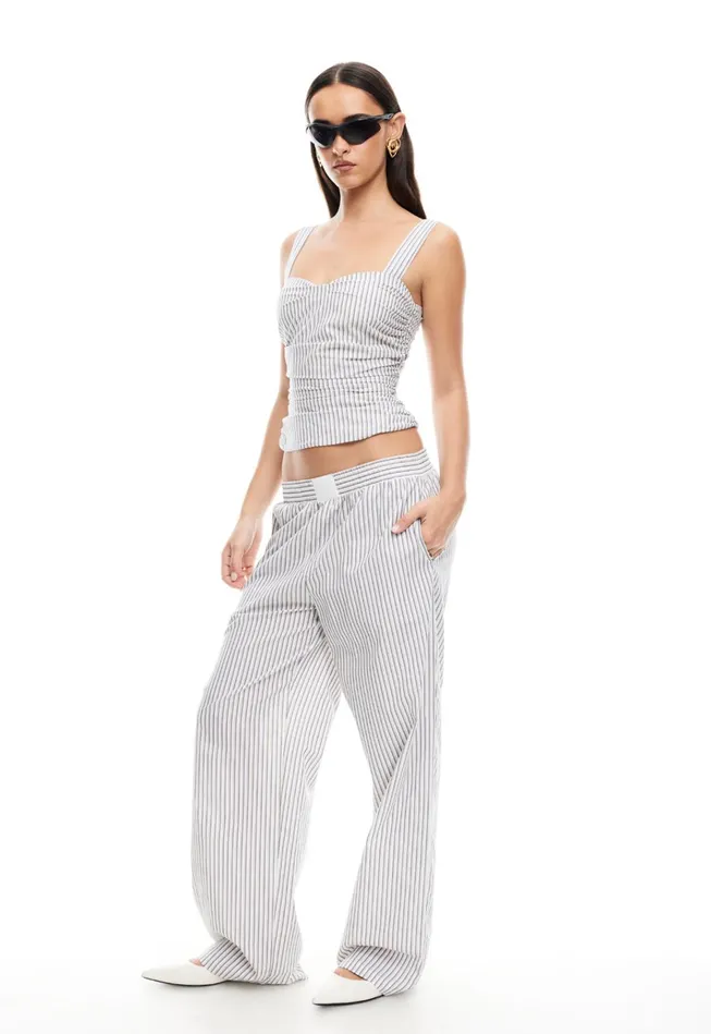 Women Lioness Fashion Bottoms COBAIN PANT Ivory Multi Stripe Women Lioness Fashion Bottoms COBAIN PANT Ivory Multi Stripe