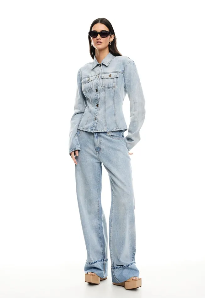 Women Lioness Fashion Denim TOP MODEL CUFFED JEAN Light Denim Women Lioness Fashion Denim TOP MODEL CUFFED JEAN Light Denim