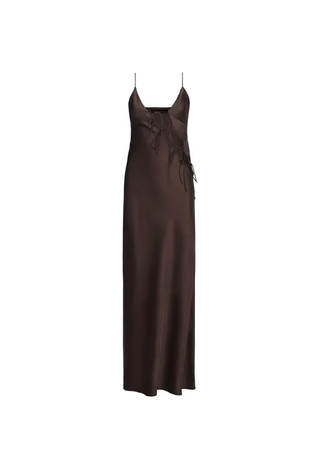 Women Lioness Fashion Dresses ABOUT A GIRL MAXI Chocolate