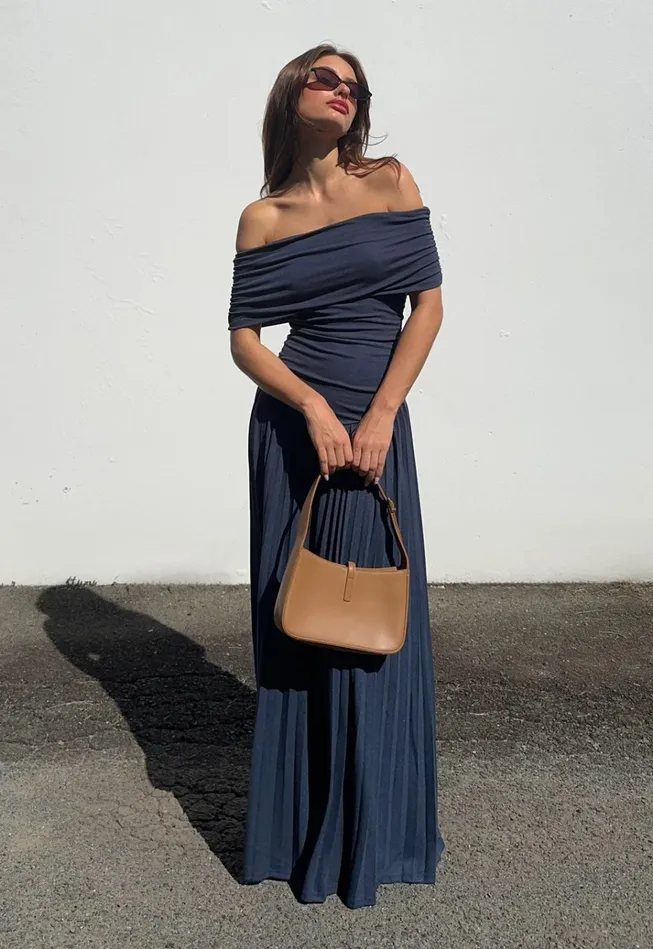 Women Lioness Fashion Dresses FIELD OF DREAMS MAXI Navy