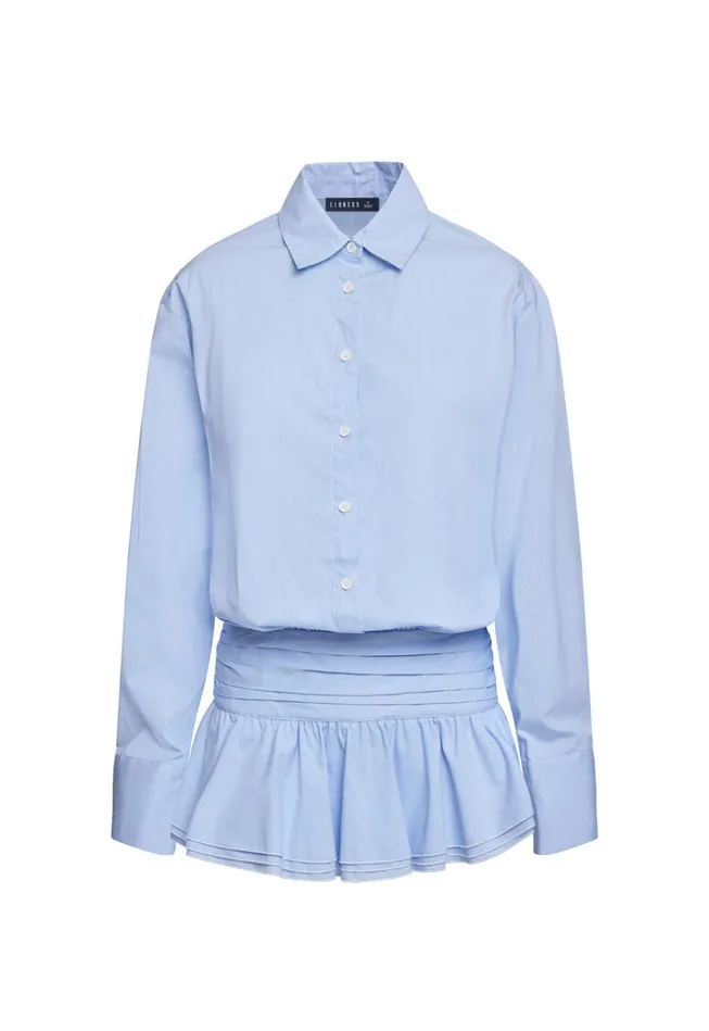 Women Lioness Fashion Dresses GIRLS GIRLS GIRLS MINI DRESS Blue