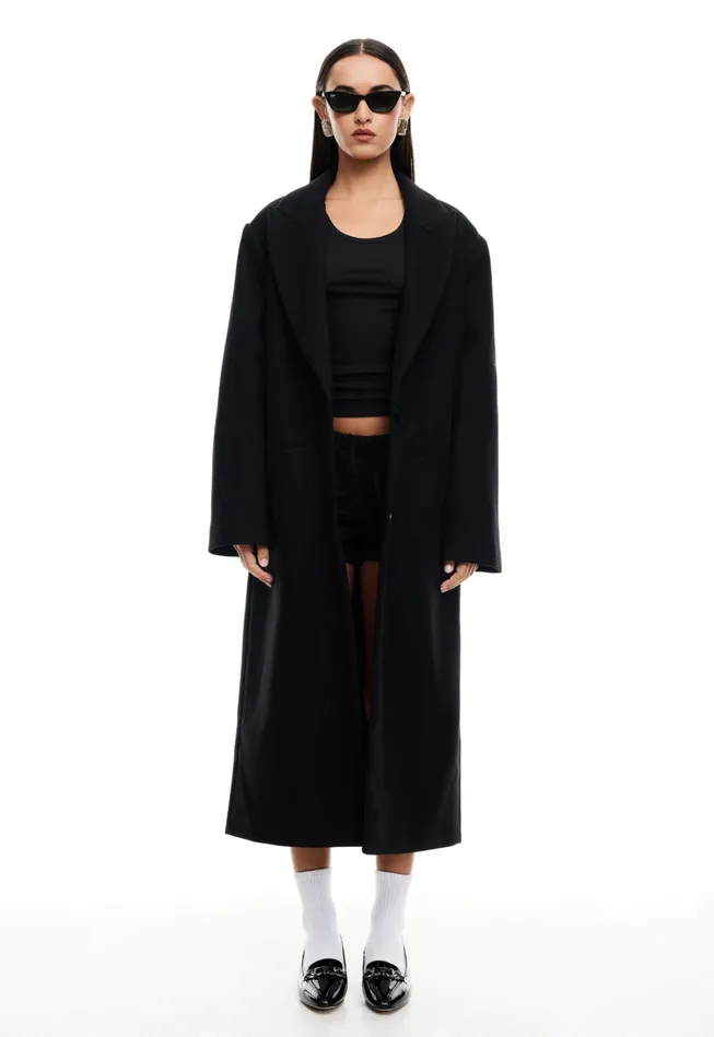 Women Lioness Fashion Outerwear OLSEN COAT Onyx