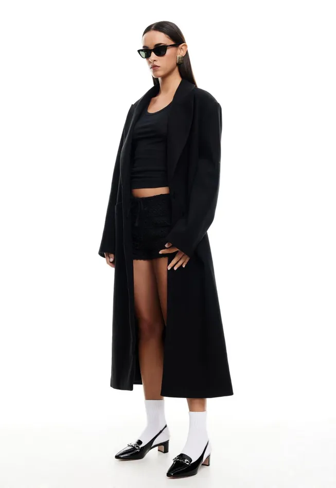 Women Lioness Fashion Outerwear OLSEN COAT Onyx