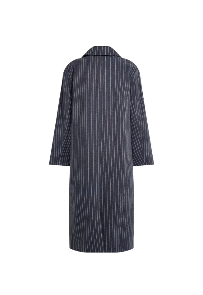 Women Lioness Fashion Outerwear OLSEN COAT Onyx Pinstripe