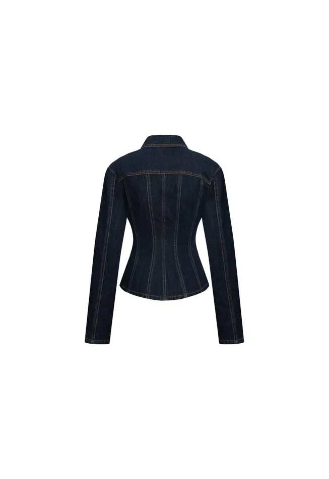 Women Lioness Fashion Outerwear RIDER DENIM JACKET Dark Denim