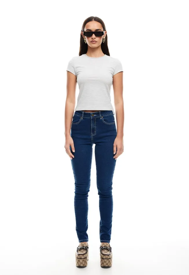 Women Lioness Fashion Pants IN BLOOM SKINNY JEAN Blue Denim