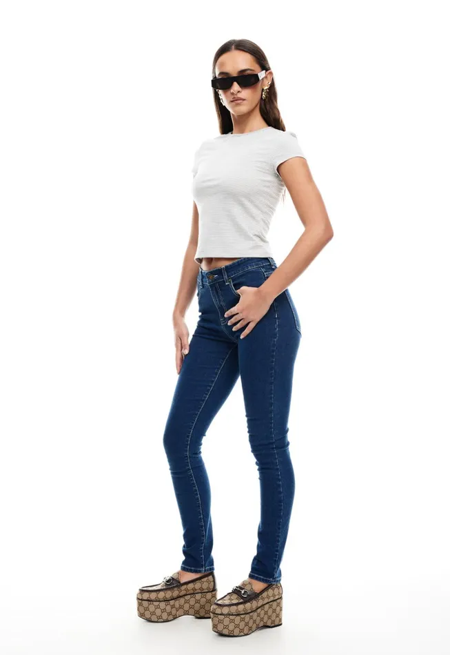 Women Lioness Fashion Pants IN BLOOM SKINNY JEAN Blue Denim