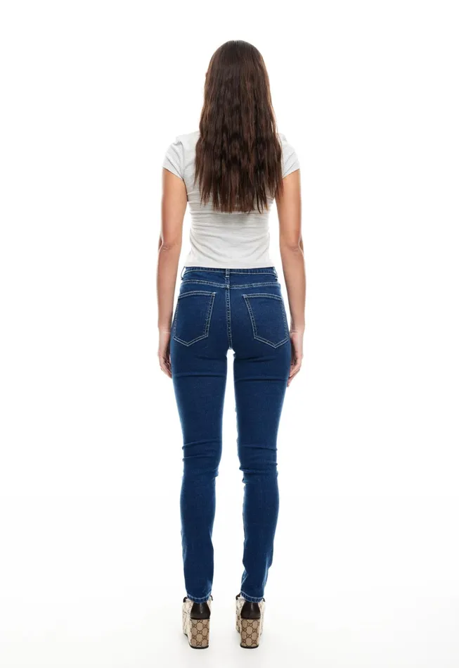Women Lioness Fashion Pants IN BLOOM SKINNY JEAN Blue Denim