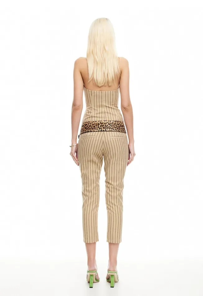 Women Lioness Fashion Pants LES DEUX CAPRI Stone Stripe Women Lioness Fashion Pants LES DEUX CAPRI Stone Stripe