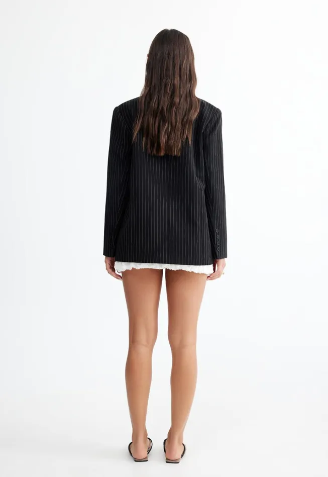 Women Lioness Fashion Sets and Coords HEIRESS BLAZER Onyx Pinstripe