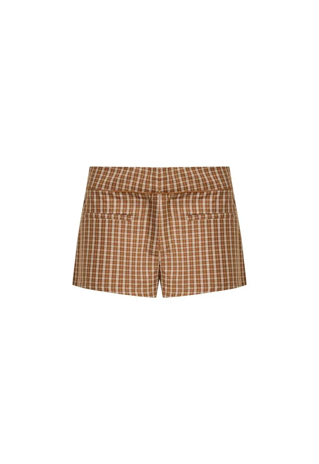 Women Lioness Fashion Shorts UNTAMED SHORT Chocolate Check Women Lioness Fashion Shorts UNTAMED SHORT Chocolate Check