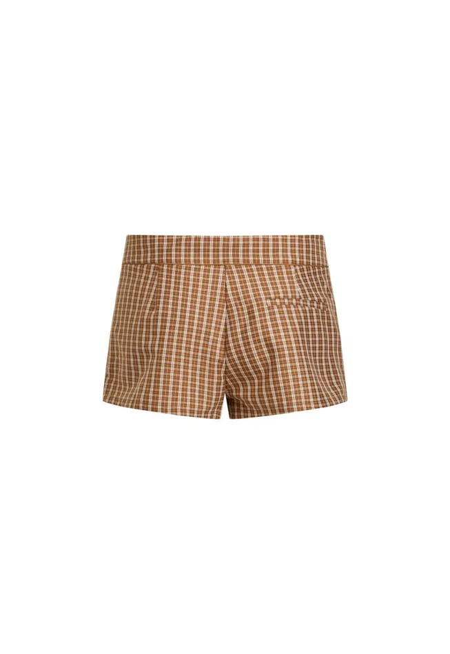 Women Lioness Fashion Shorts UNTAMED SHORT Chocolate Check Women Lioness Fashion Shorts UNTAMED SHORT Chocolate Check