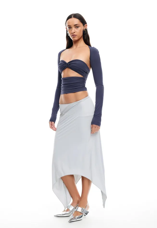 Women Lioness Fashion Skirts CHERIE MIDI SKIRT Smoke