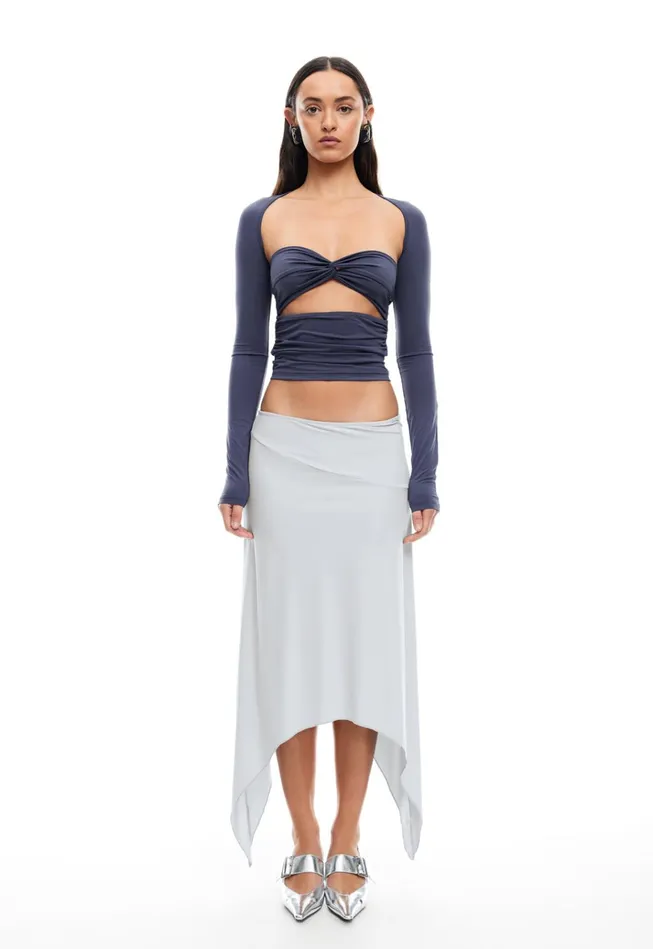 Women Lioness Fashion Skirts CHERIE MIDI SKIRT Smoke Women Lioness Fashion Skirts CHERIE MIDI SKIRT Smoke