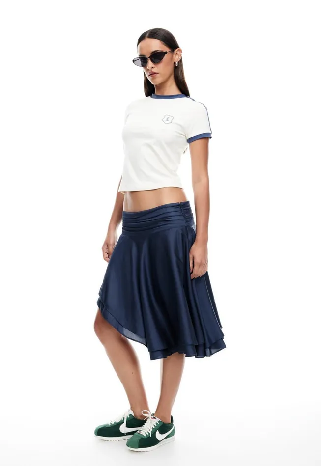 Women Lioness Fashion Skirts LEGACY MIDI SKIRT Navy Women Lioness Fashion Skirts LEGACY MIDI SKIRT Navy