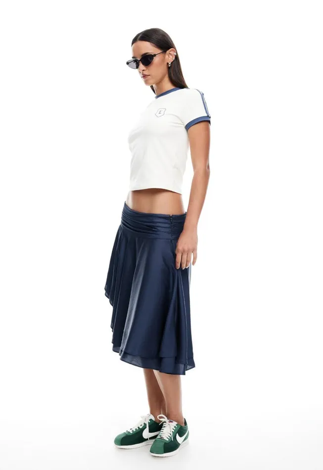 Women Lioness Fashion Skirts LEGACY MIDI SKIRT Navy Women Lioness Fashion Skirts LEGACY MIDI SKIRT Navy
