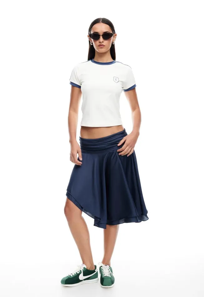 Women Lioness Fashion Skirts LEGACY MIDI SKIRT Navy Women Lioness Fashion Skirts LEGACY MIDI SKIRT Navy