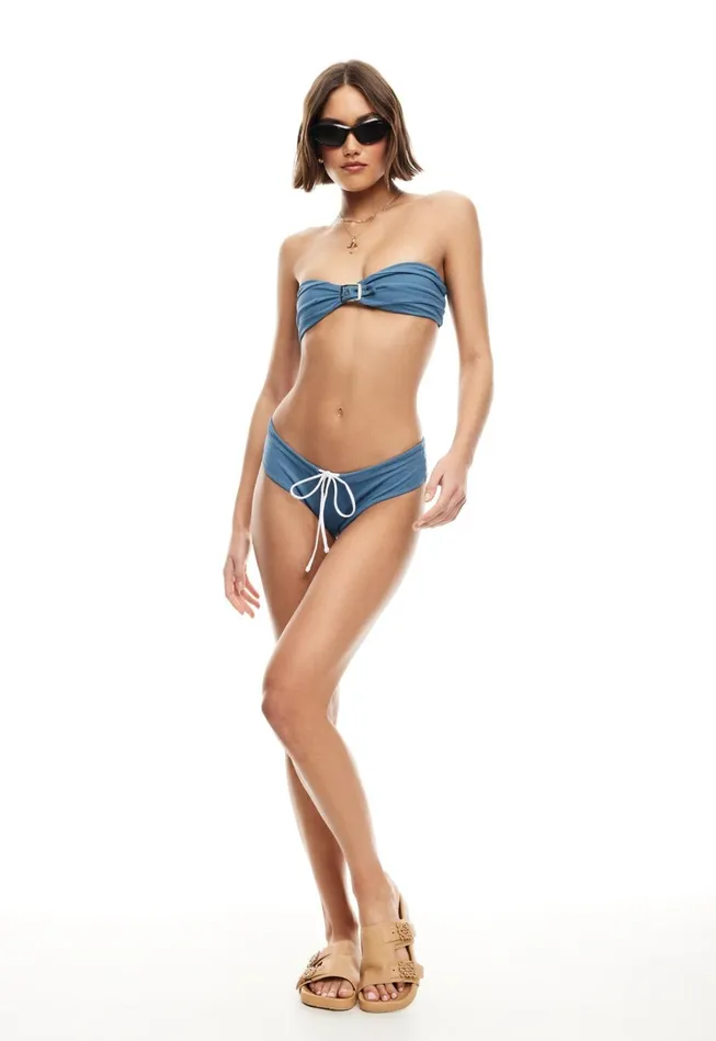 Women Lioness Fashion Tops CLAUDIA BANDEAU Denim Blue