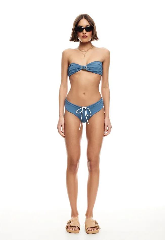 Women Lioness Fashion Tops CLAUDIA BANDEAU Denim Blue