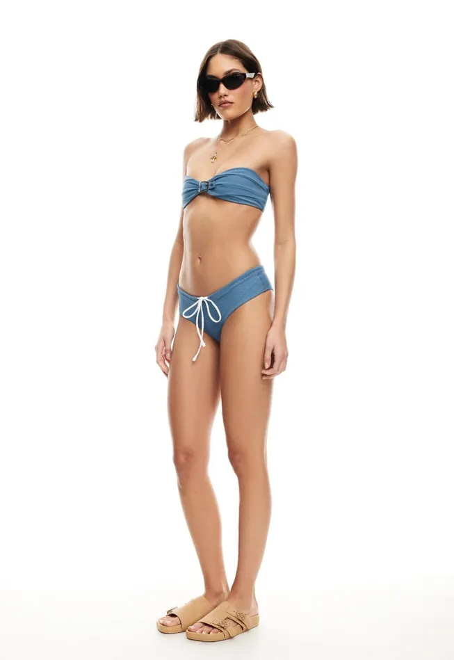 Women Lioness Fashion Tops CLAUDIA BANDEAU Denim Blue