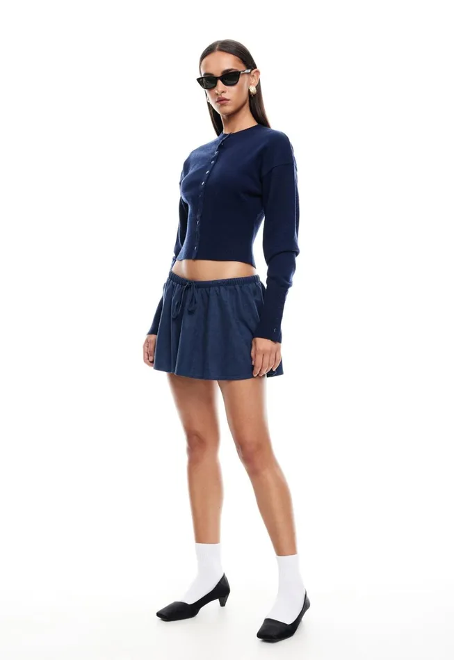 Women Lioness Fashion Tops HEAD IN THE CLOUDS CARDIGAN Navy