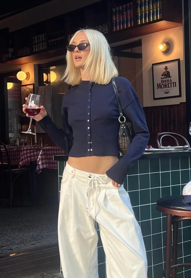 Women Lioness Fashion Tops HEAD IN THE CLOUDS CARDIGAN Navy Women Lioness Fashion Tops HEAD IN THE CLOUDS CARDIGAN Navy