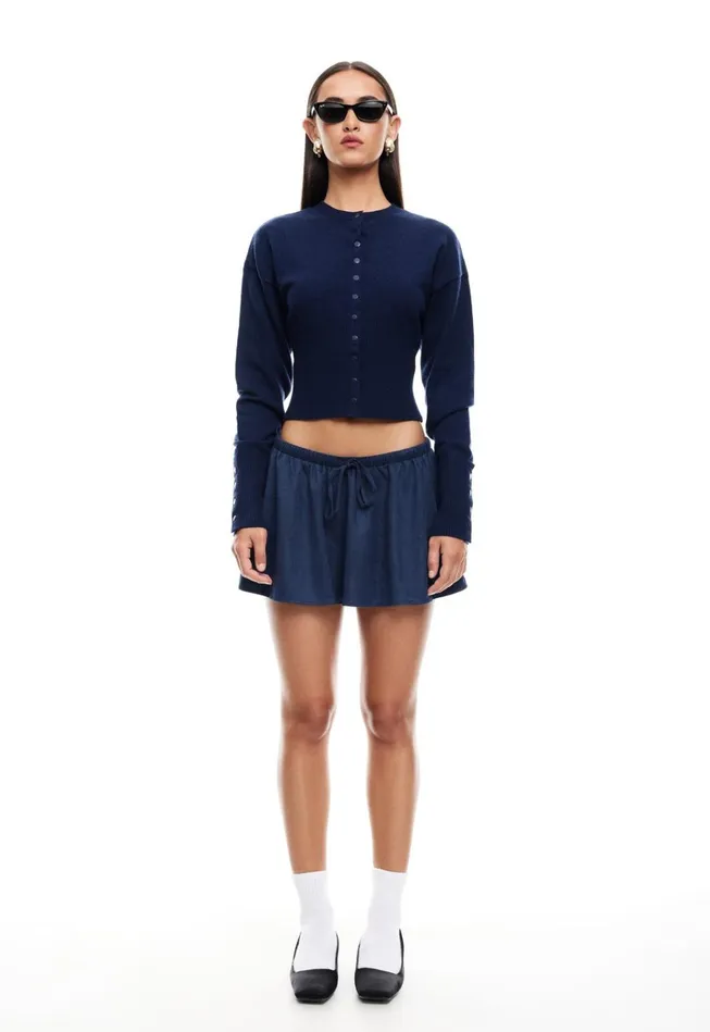 Women Lioness Fashion Tops HEAD IN THE CLOUDS CARDIGAN Navy Women Lioness Fashion Tops HEAD IN THE CLOUDS CARDIGAN Navy