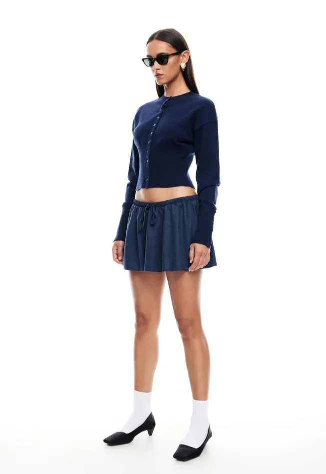 Women Lioness Fashion Tops HEAD IN THE CLOUDS CARDIGAN Navy Women Lioness Fashion Tops HEAD IN THE CLOUDS CARDIGAN Navy