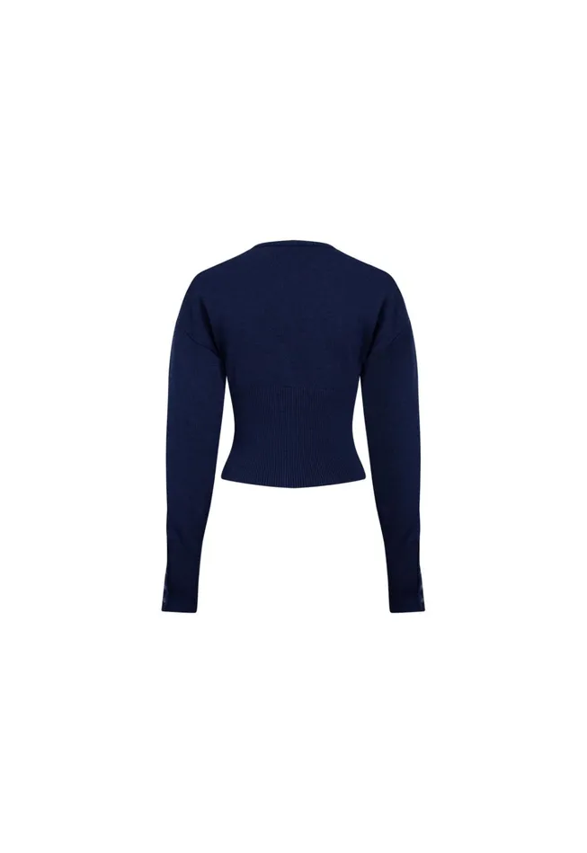 Women Lioness Fashion Tops HEAD IN THE CLOUDS CARDIGAN Navy Women Lioness Fashion Tops HEAD IN THE CLOUDS CARDIGAN Navy