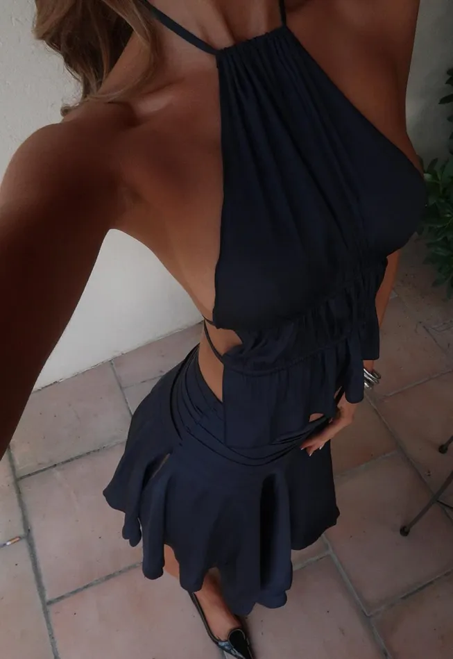 Women Lioness Fashion Tops LEGACY HALTER TOP Navy Women Lioness Fashion Tops LEGACY HALTER TOP Navy