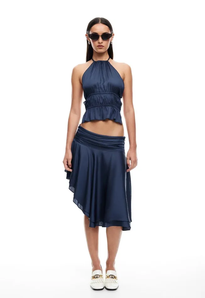 Women Lioness Fashion Tops LEGACY HALTER TOP Navy Women Lioness Fashion Tops LEGACY HALTER TOP Navy