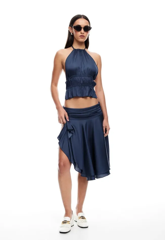 Women Lioness Fashion Tops LEGACY HALTER TOP Navy Women Lioness Fashion Tops LEGACY HALTER TOP Navy