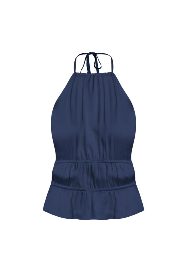 Women Lioness Fashion Tops LEGACY HALTER TOP Navy Women Lioness Fashion Tops LEGACY HALTER TOP Navy
